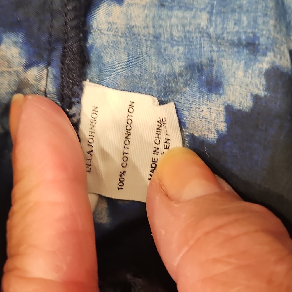 Ulla Johnson Black and Blue Patterned Shorts - Picture 6 of 10